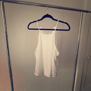 Cute White lace tank!